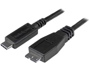 StarTech USB-C naar USB3 Micro-B kabel [ 0.5m Zwart ]