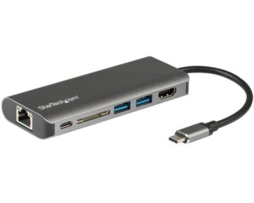 StarTech USB-C Multiport Adapter [ 4k HDMI SD Ethernet Power (60W) USB3 ]