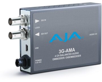 AJA 3G-AMA Mini-Converter 4-ch analog audio (dis)embedder [ 3G HD XLR ]