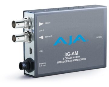 AJA 3G-AM Mini Converter 8-ch AES audio (dis)embedder [ 3G-SDI BNC ]
