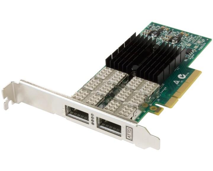 ATTO FastFrame NQ42 Optical Ethernet Card [ Dual 40GbE PCIe ]