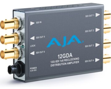 AJA 12GDA Mini-Converter Distribution Amplifier [ 1x6 12G-SDI ]