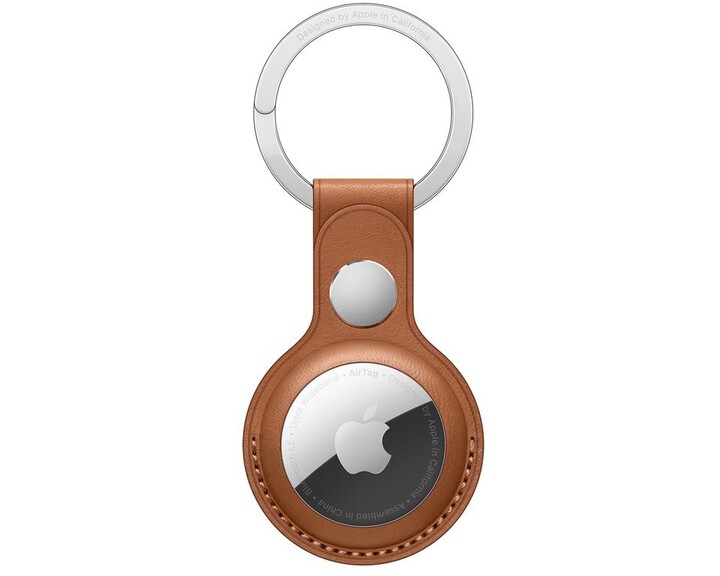 Apple Leren sleutelhanger Saddle Brown [ AirTag ]