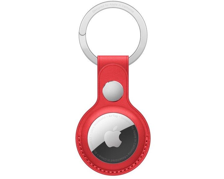 Apple Leren sleutelhanger (PRODUCT)RED [ AirTag ]