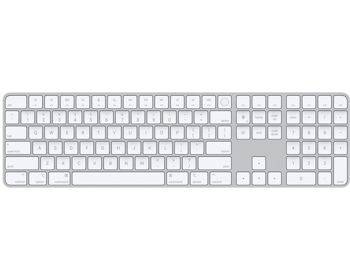 Apple Magic Keyboard Touch ID en numeriek toetsenblok met witte toetsen [ US English ]