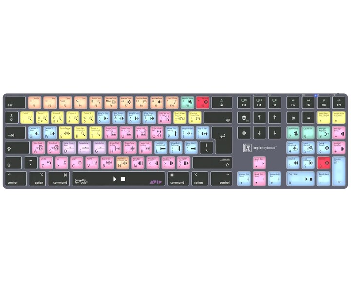 Logickeyboard TITAN Wireless Backlit keyboard Avid Pro Tools UK